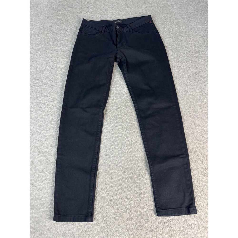 A.P.C. Jean Etroit‎ Court Jeans Womens 27 Black Slim Skinny Stretch Denim